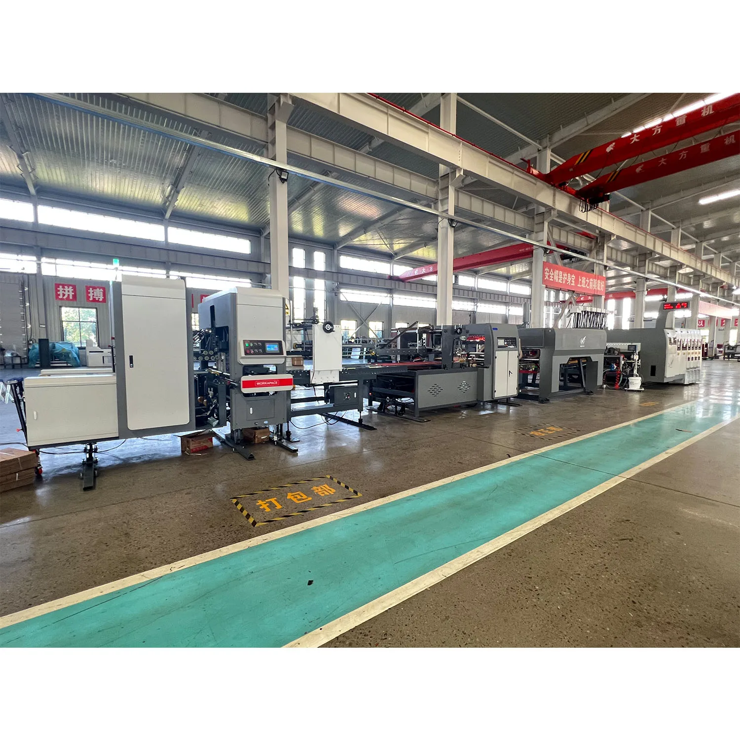 HS-C SERIES full automatic carton box printing slotting machine folding gluing pasting machine for pizza box