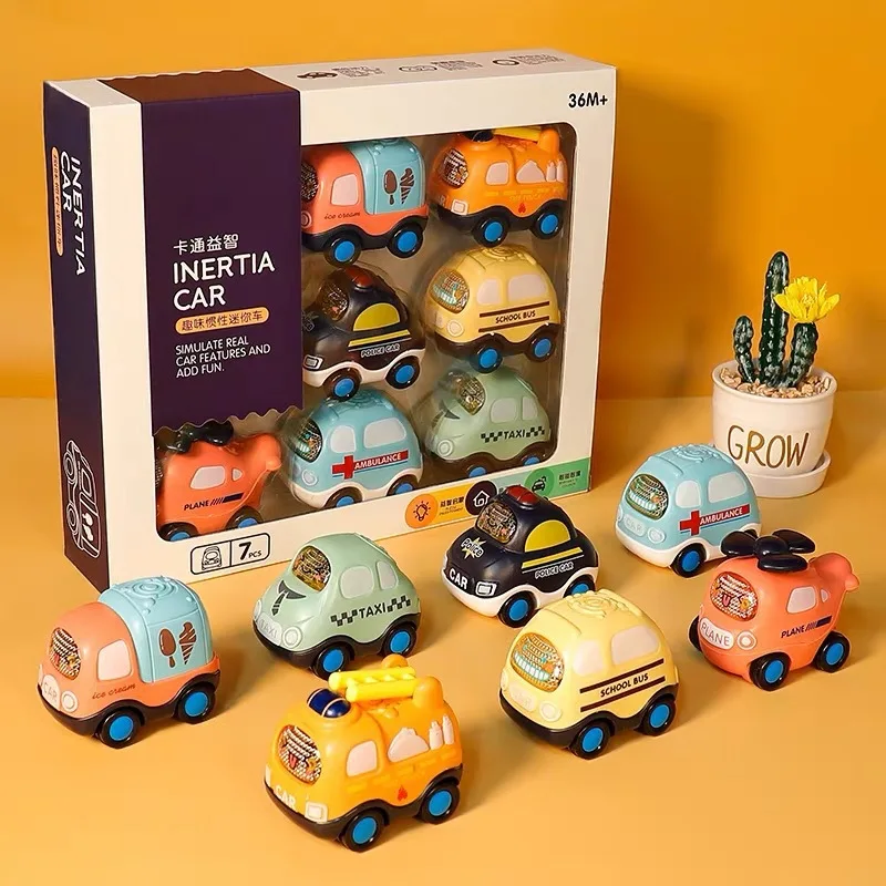Car Toy Set Inertial Engineering Car Boy baby Model Fall Resistant 1 year old 2 Girl Gift
