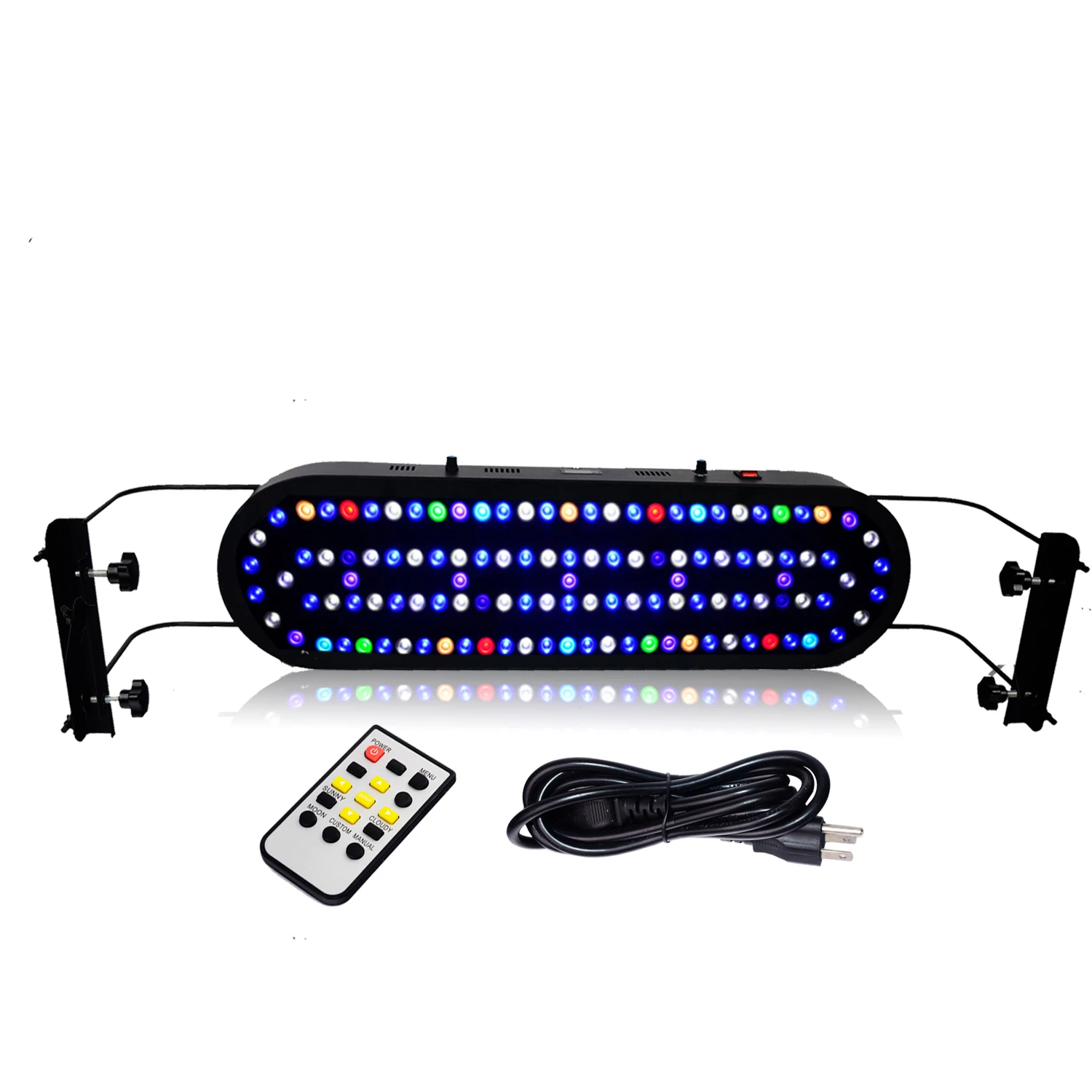 
363W LED Aquarium Light with 3 Channel LCD Timer Full Spectrum Dimmable Reef LED Lights for Saltwater Aquarium Tank 