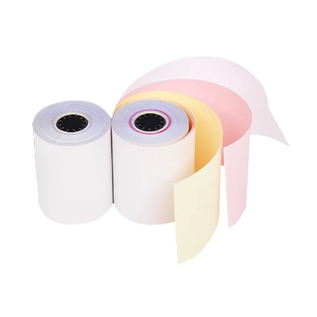 Manufacturer 3ply Carbonless Paper Continuous Computer Paper NCR printing blue image carbonless rolling paper