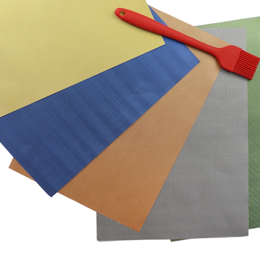 Oven Liner Gold Grillmatte Bbq Grillmat Bbq Grill Mat Set of 5 Heat Resistance Customized