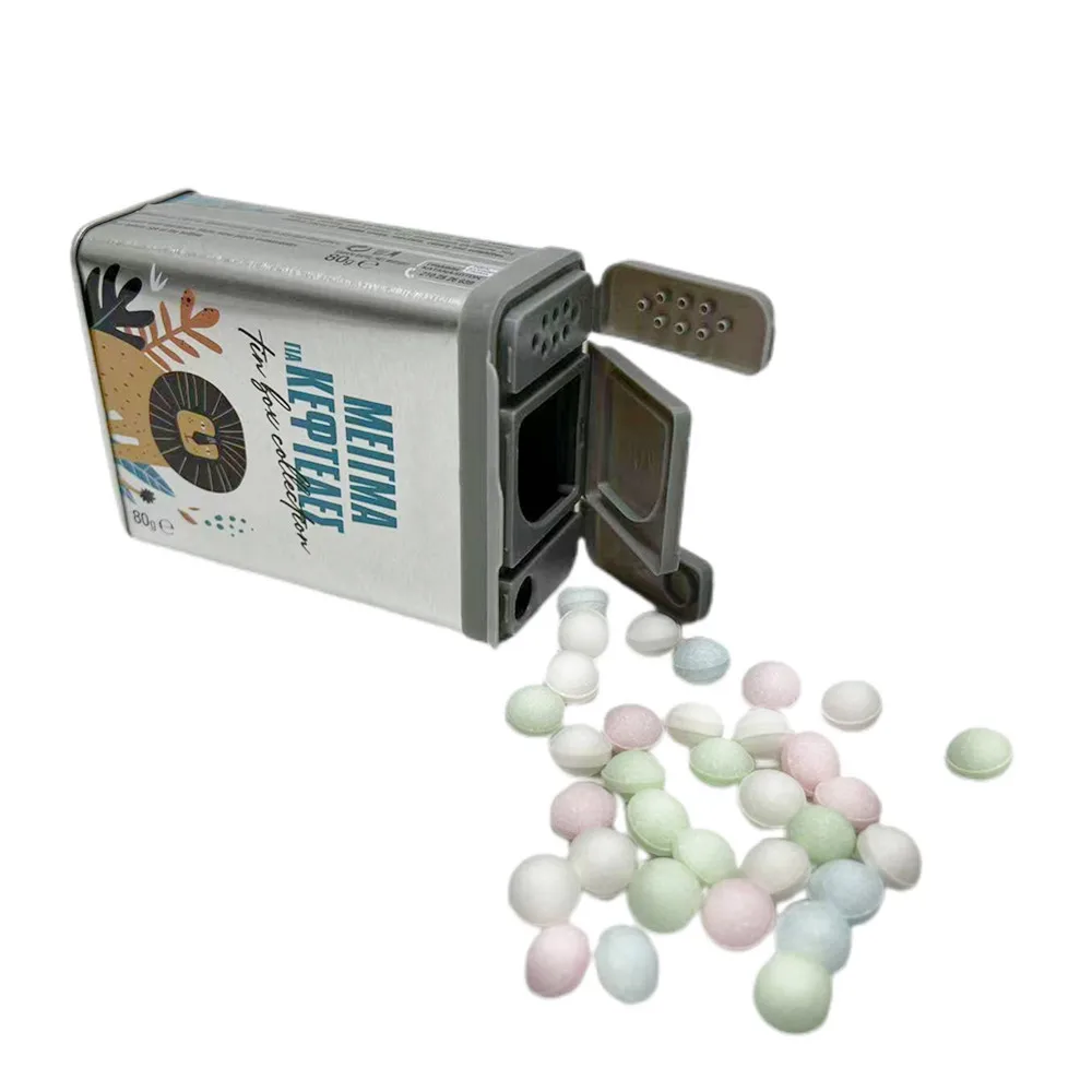 Factory Wholesale Custom High Quality Tinplate Kids Anti-counterfeiting Child Proof Tin Mint Tins Candy Tin Can