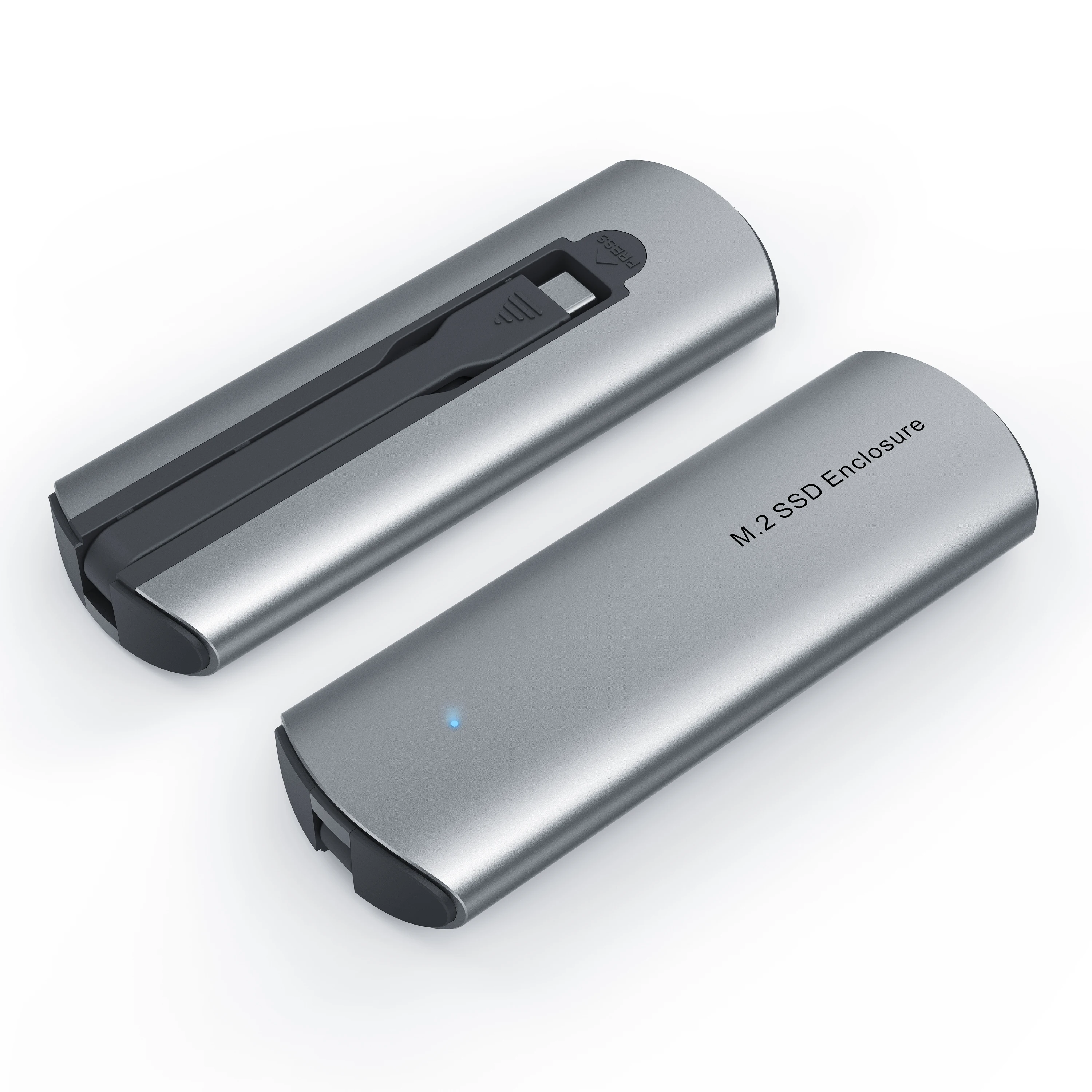 High Speed 10 Gbps USB C Output M.2 NVME/NGFF Sata HDD Enclosure for 2242 2260 2280 M2 SSD