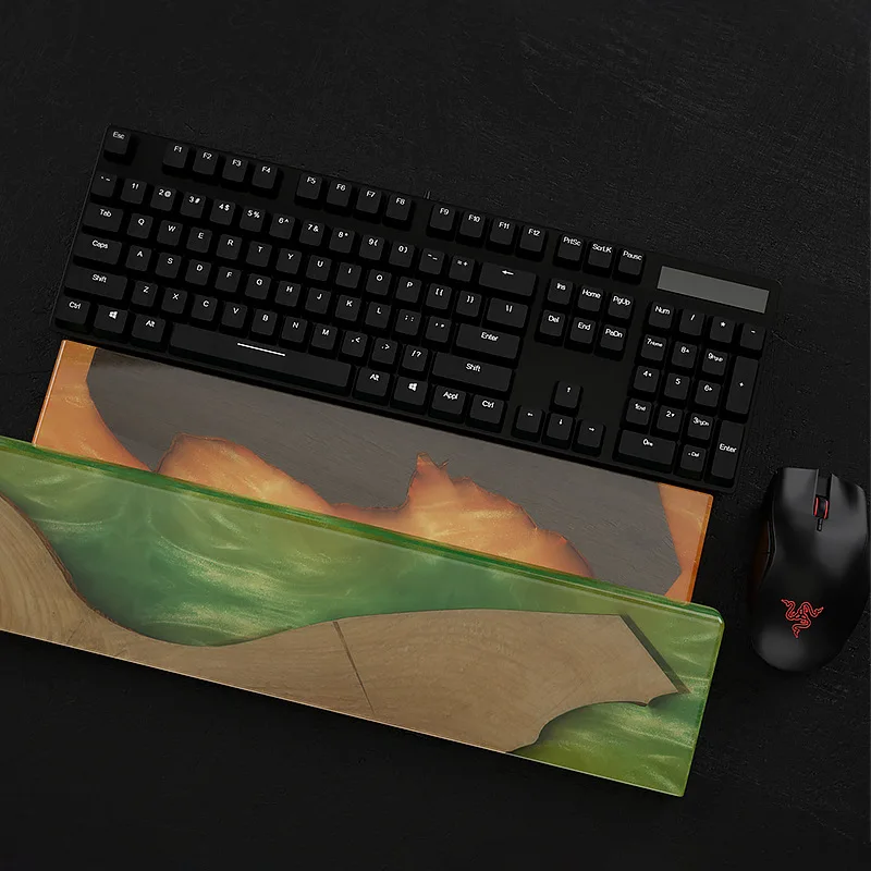 DIY Crystal Drip Rubber Mechanical Keyboard Resin Hand Rest Palm Rest Wrist Rest Rectangular Pendulum Silicone Mold