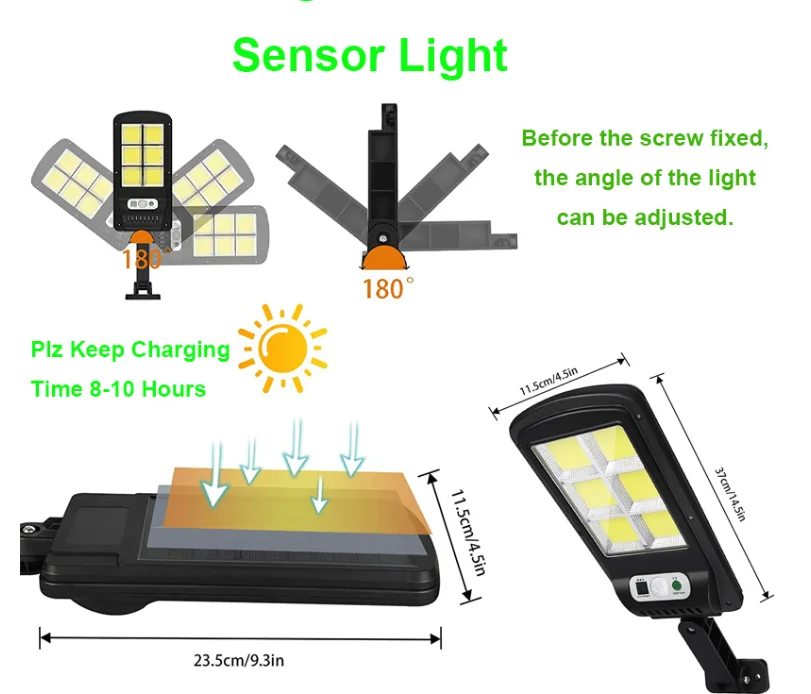 High Conversion Solar Panels Motion Sensor System 20W 50W Outdoor Solar Street Lights With Cheap Price