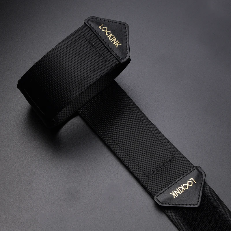 Lockink Nylon Fiber Bondage Gear Set Handcuffs and Belt for Men and Women Adult Sex Toys Juguetes Sexuales