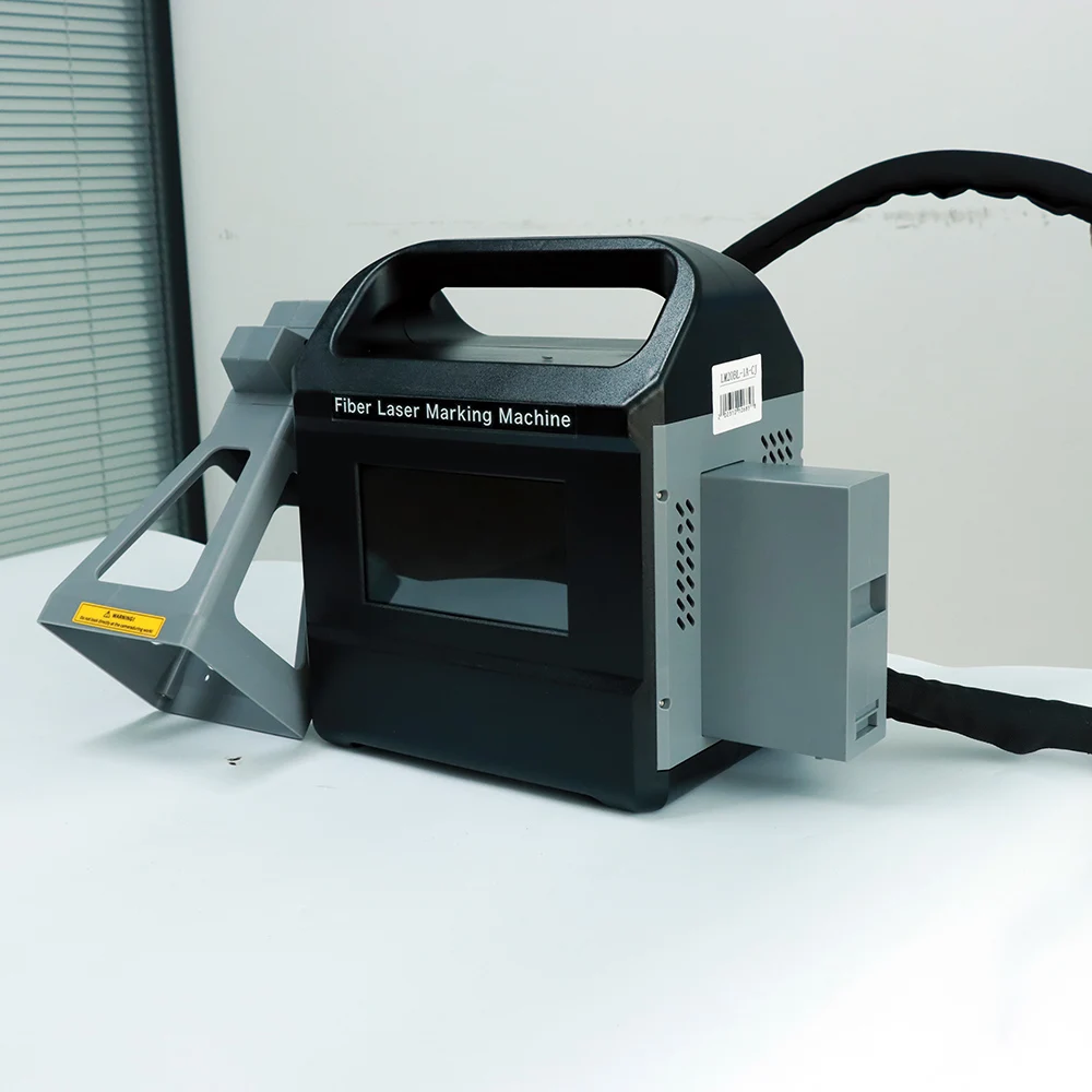 Портативный 50 Вт волоконно-лазерный маркировочный станок небольшой размер ручной 3D логотип маркер DWG/BMP/PLT/DXF домашнего использования автомобильные шины лазерный источник