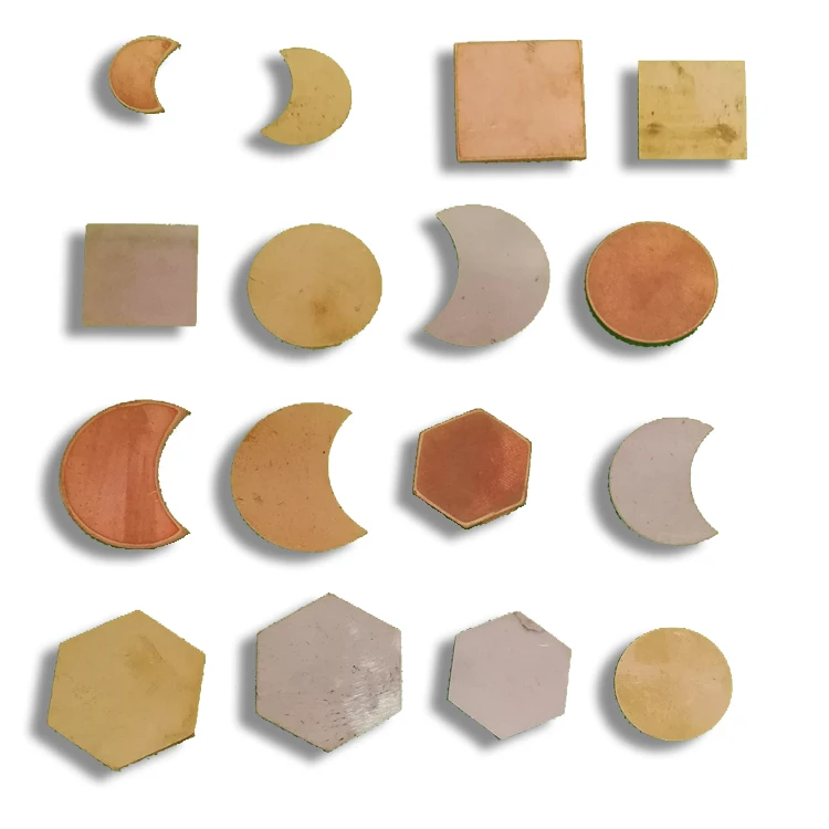 CNC laser cutting moon shape custom size thickness of 1 1.5 2 mm metal plate