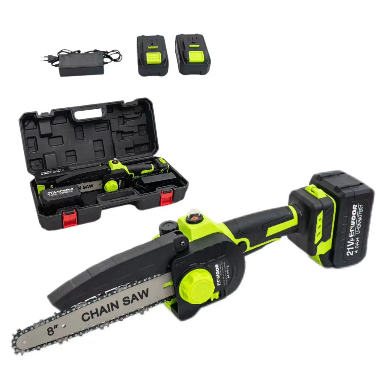 8 Inch cordless Chain saw Adapter Chain and Bar Professional Cutting Machine Attachment Electric mini Chainsaw