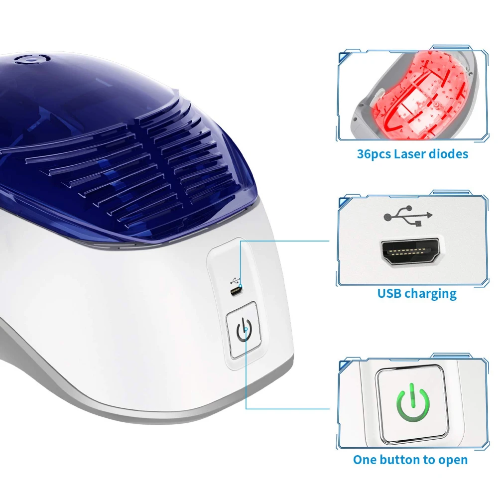 Low Level Laser Light Therapy for Hair Growth Laser Hair Comb for Hair Loss Led  Laser Helmet