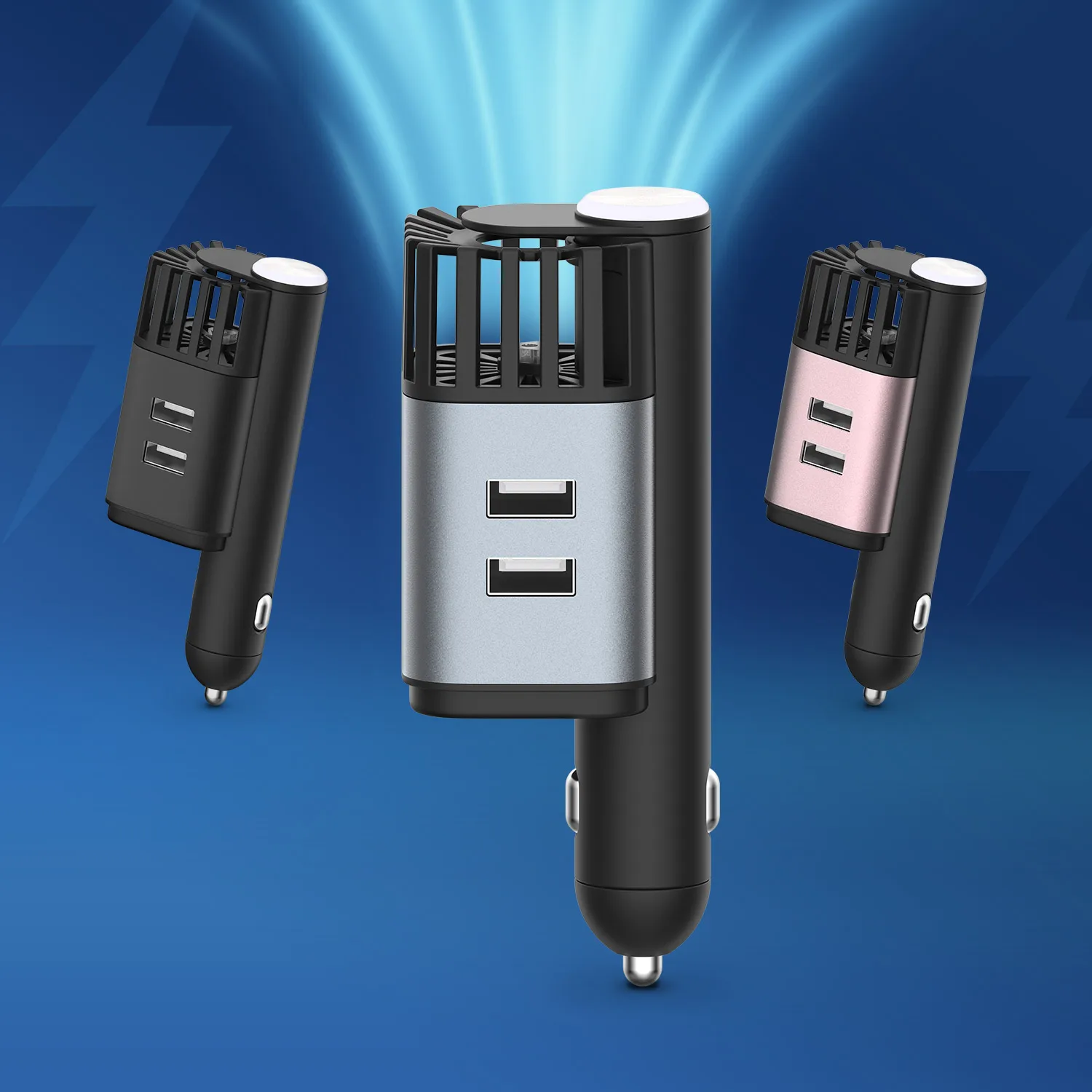 New Best Seller Combo Multifunction Plug in Quick Charging Dual USB Ports Phone Charger Mini Car Air Purifier