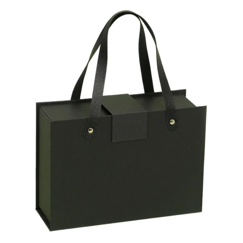 gift box bag Custom Boxes With Magnetic Lid and handle Packaging box use for shoes clothes gift