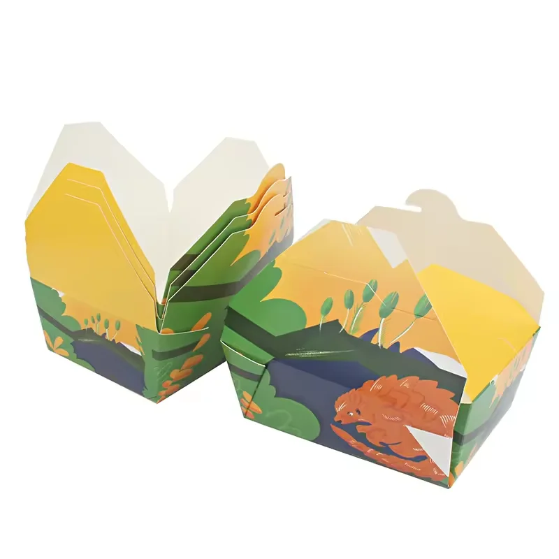 King Garden Factory Direct Grease Proof Eco-friendly Kraft Takeout Lunch Box For Fast Food Packing