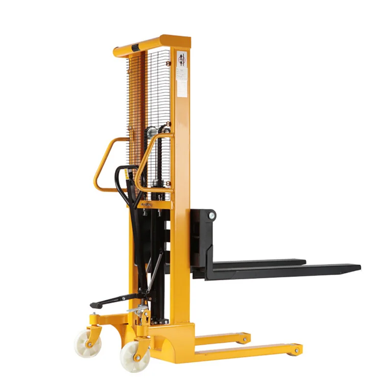 1000kg 2000kg 3000kg Loading Capacity 1100-1600mm Lifting Height Portable Mini Manual Stacker Hand Forklift