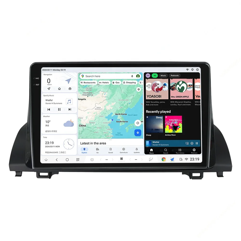 Mekede DUDU7 android car radio dvd player 2K multimedia split screen dvr map gps TMPS for Honda Accord 10 2018 2019 2020 2021