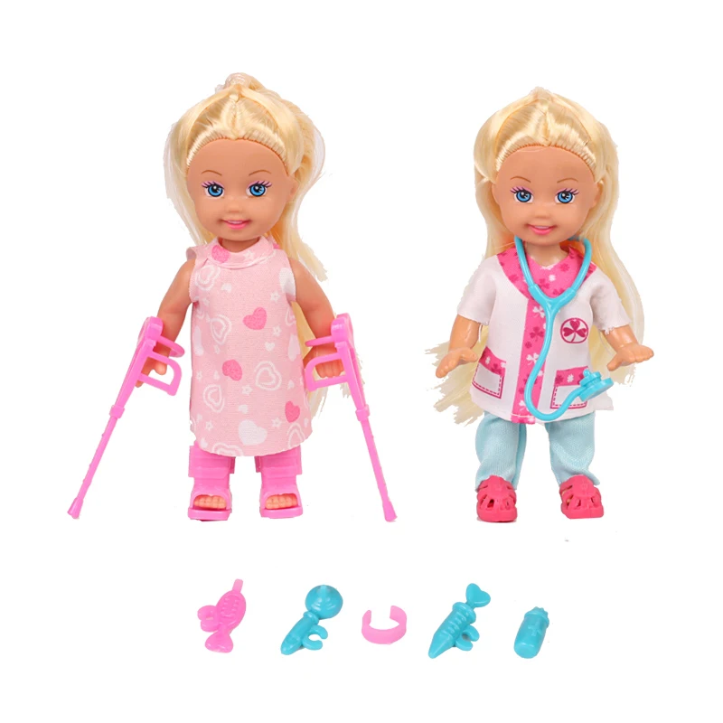 Fashion doll set 4.5inch fashion doll beautiful clothes for girls toy