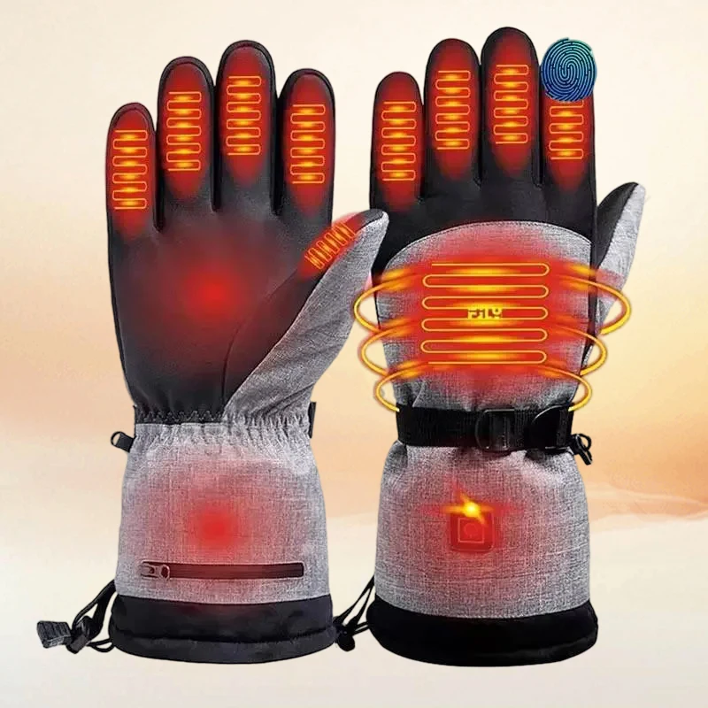 Heated Gloves Melenlt Men and women high quality heated gloves waterproof windproof heated skiing gloves