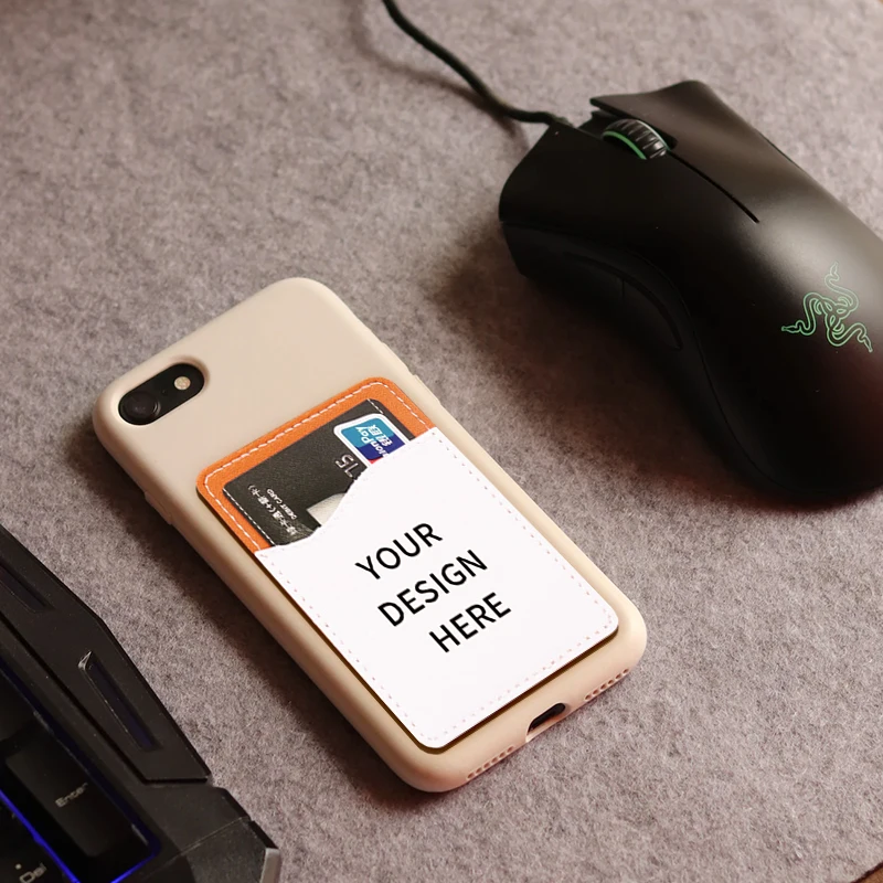 Пользовательский логотип, пустой держатель для кредитных карт, цветная полиуретановая сублимационная визитница, бумажник для телефона