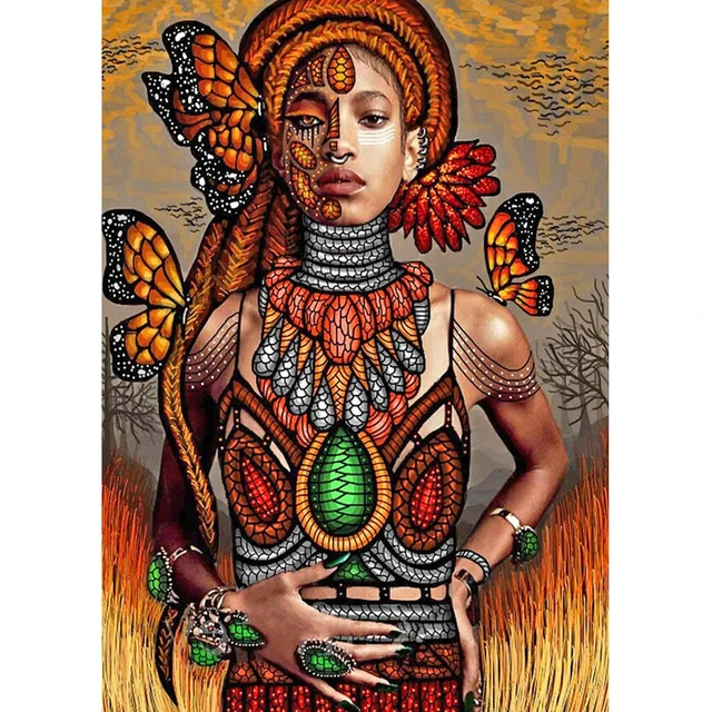Diy 5D Diamond Painting black African sexy girl full diamond Painting Wall Art Home Decor
