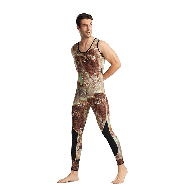Vest Style Short Sleeve 3mm 5mm 7mm Neoprene Surfing Snorkeling Men New Fashion Camouflage Back Zip Wetsuit  Neoprene Sbr Scr Cr