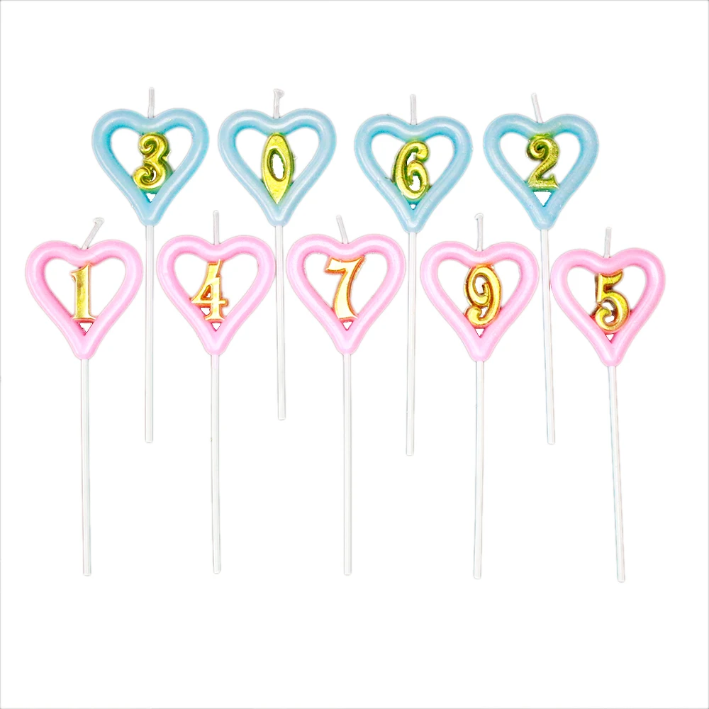 Hearts digital candles