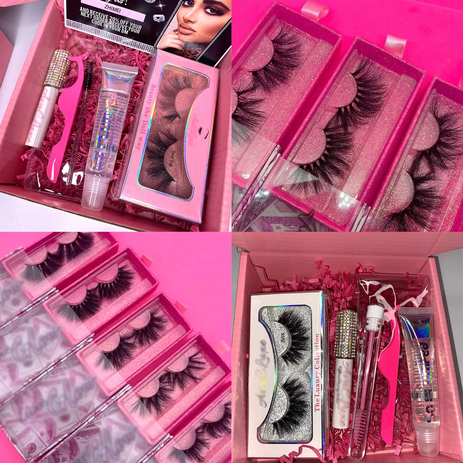Wholesale 3D Strip Faux Mink Eye Lashes Vendors  25Mm Faux Mink Lashes And Private Label Vegan Faux Mink Eyelashes