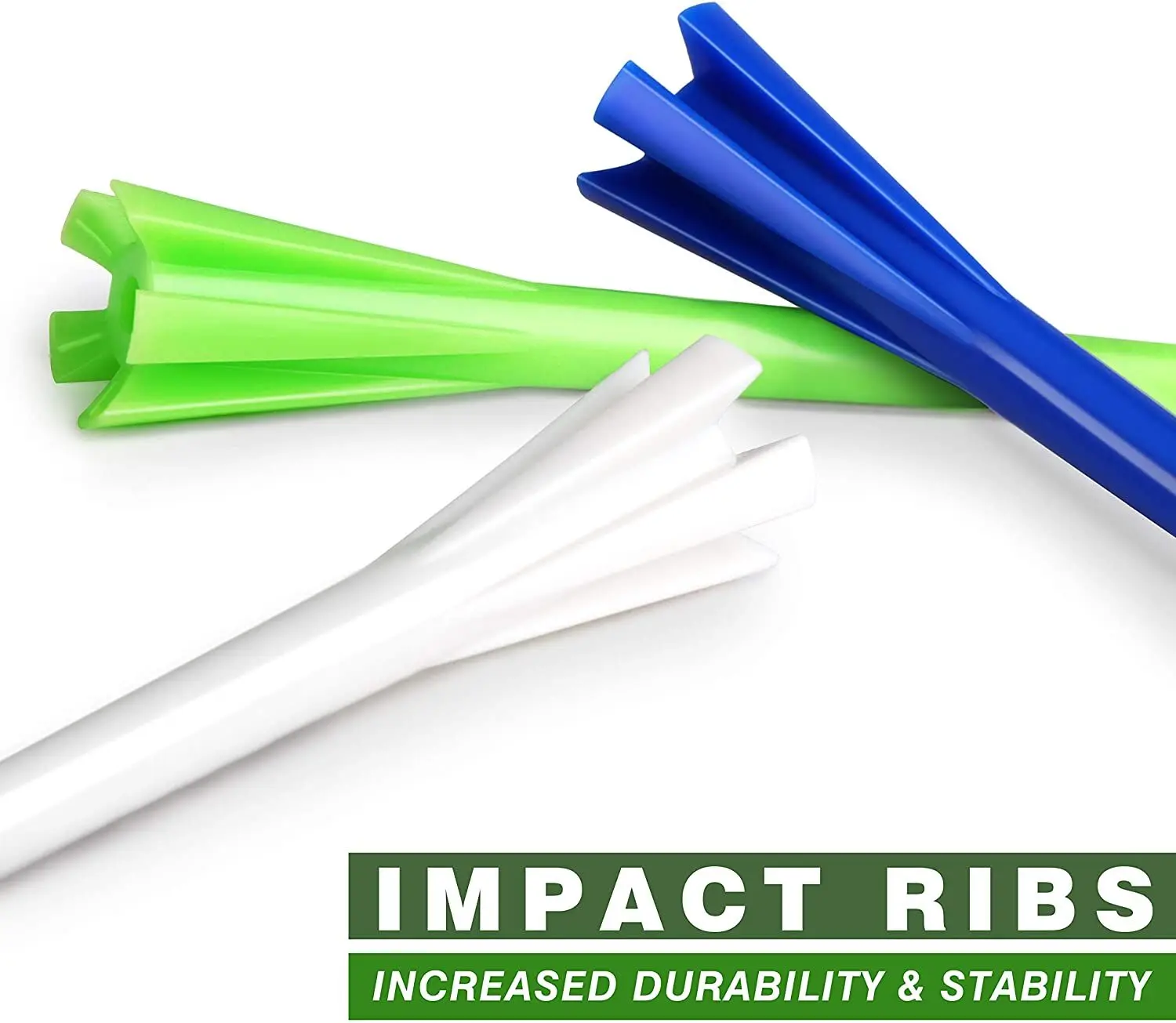 3-1/4 Inch  5 Prongs Plastic Tees Side Durable Tees Reduce Friction Golf Tees for Golf Ac