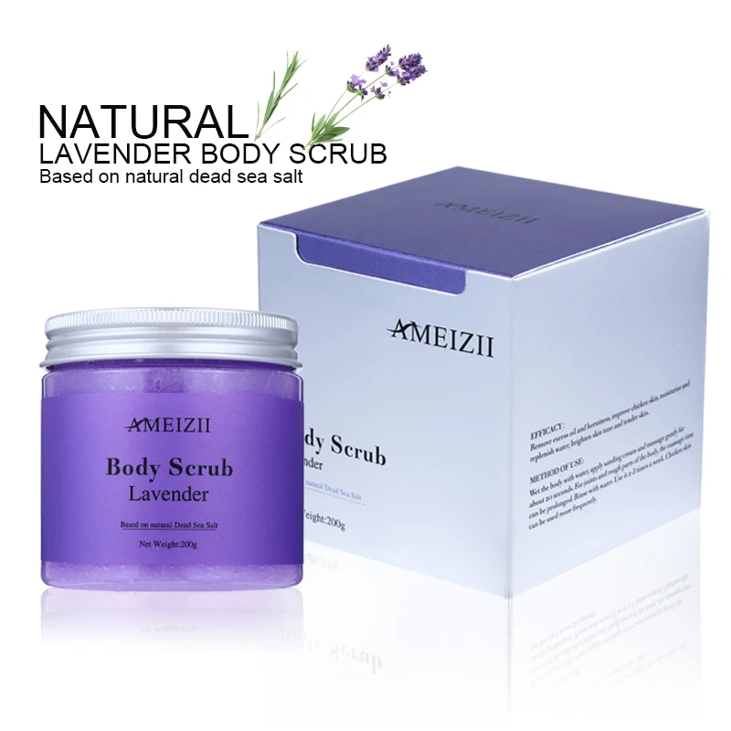 Amazon Top Seller Lavender Organic Body Scrub Exfoliants Vegan Organic Exfoliating Whitening Body Scrubs For Women Body Care