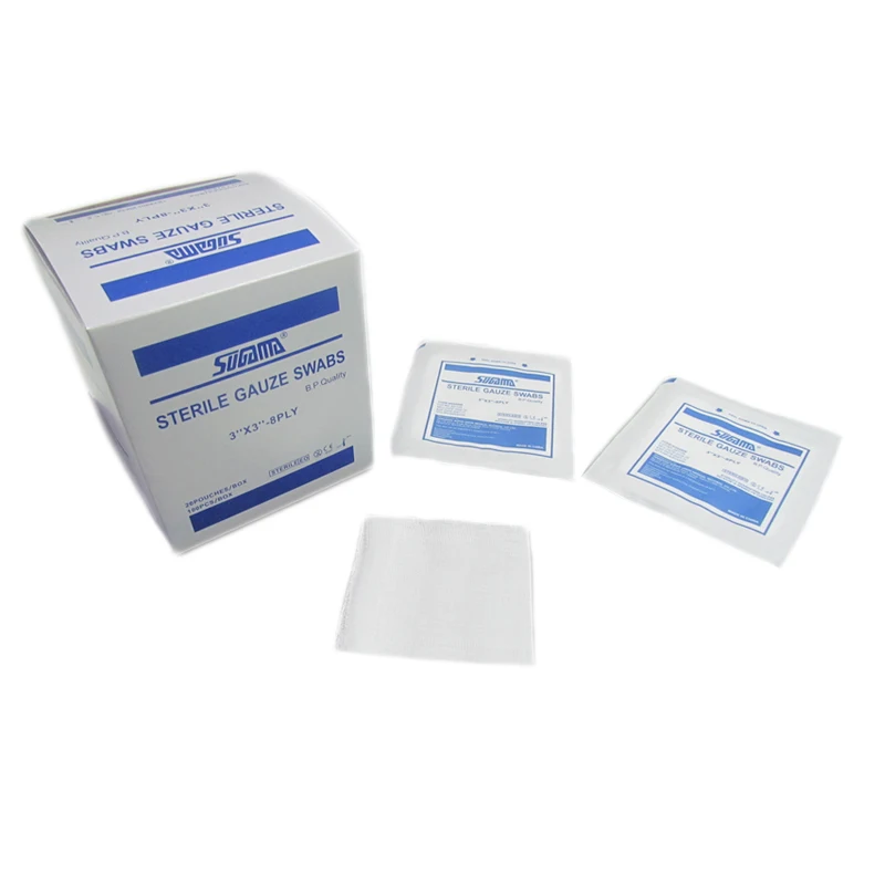 Non-sterile absorbent surgical 10cmx10cm 12ply sterilization gauze pad 4x4 2x2 gauze sponge gauze swab