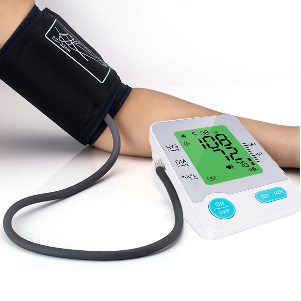 
Blood Pressure Monitor Automatic Digital Upper Arm Blood Meter Wrist Blood Pressure Monitor Sphygmomanometer 