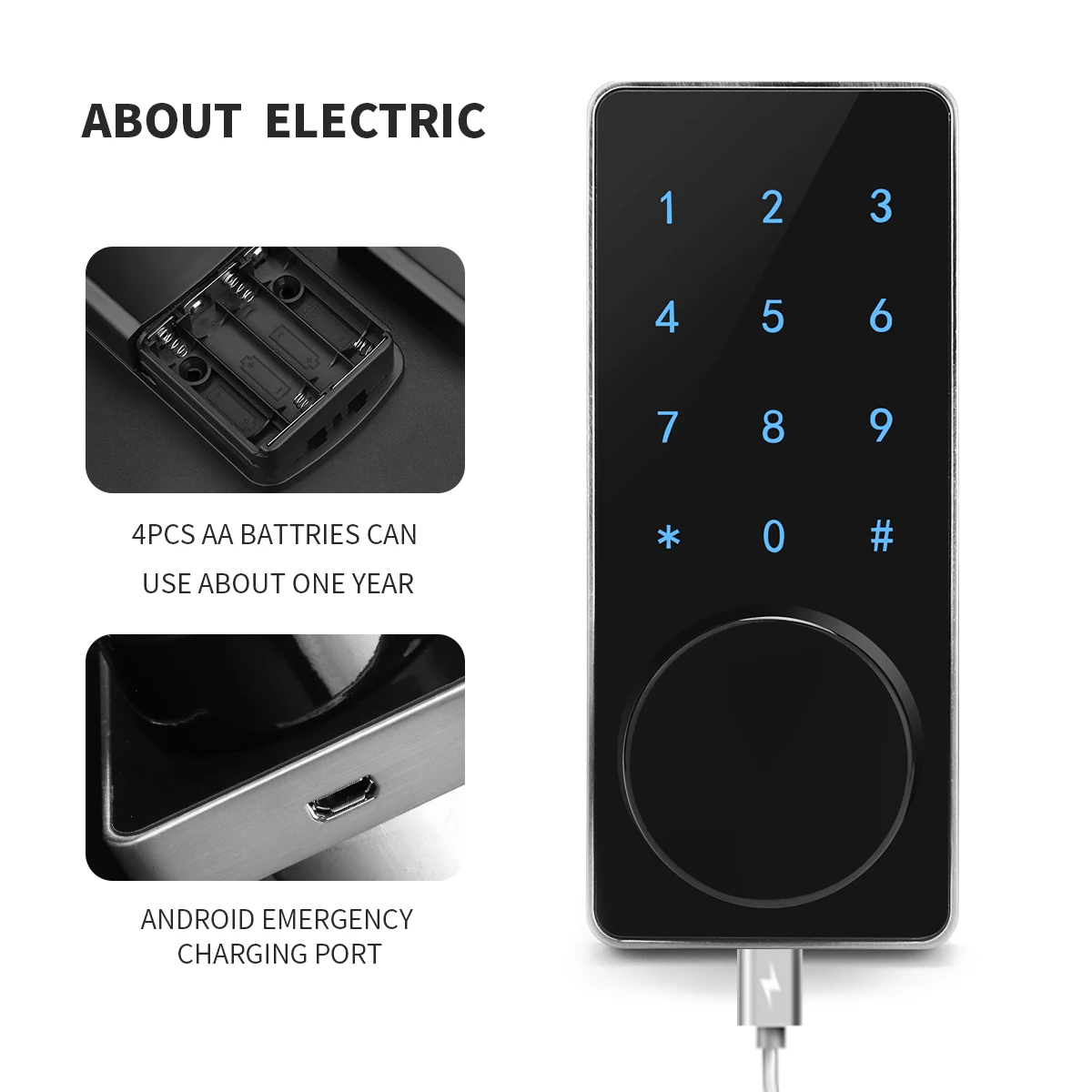 Top American UK 5 in 1 WiFi magnetic card electric key auto smart lock