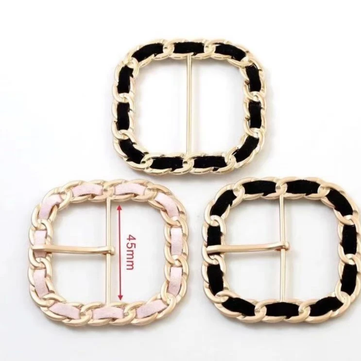 Металлическая фурнитура квадратной формы пряжка для талии розовая золотая металлическая пряжка для женщин Пояс Пряжка аксессуары модная без никеля