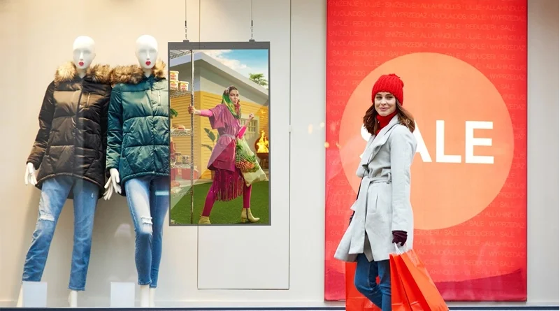 55 inch Free Standing Indoor LCD Double Sided display Advertising Screen High Brightness LCD  Android Advertising Player