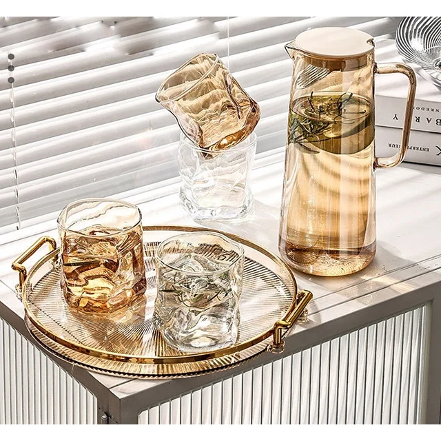 Household Glass Set 6 pcs Drinking Cup Light Luxury Pakistan Water Glass Set Fashion Water Drinking Glass