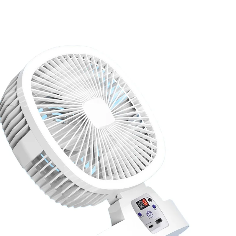 2023 Good Sale Outdoor solar air circulation fan desktop camping portable foldable fan RC long endurance power bank