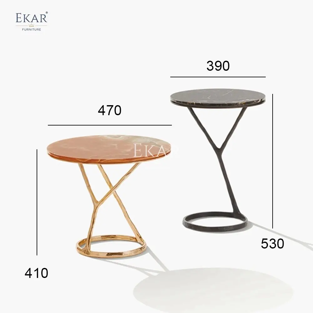 Modern Luxury Forged Marble Table with Polished Brass and Matte Gold Finish Base Console Tables for Living Room Home Furniture