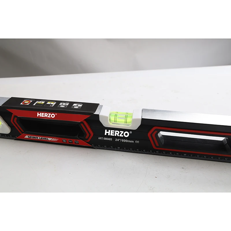 HERZO High Quality Manual Spirit Level 0.5mm Accuracy Aluminium with Strong Magnetic for Professional Use