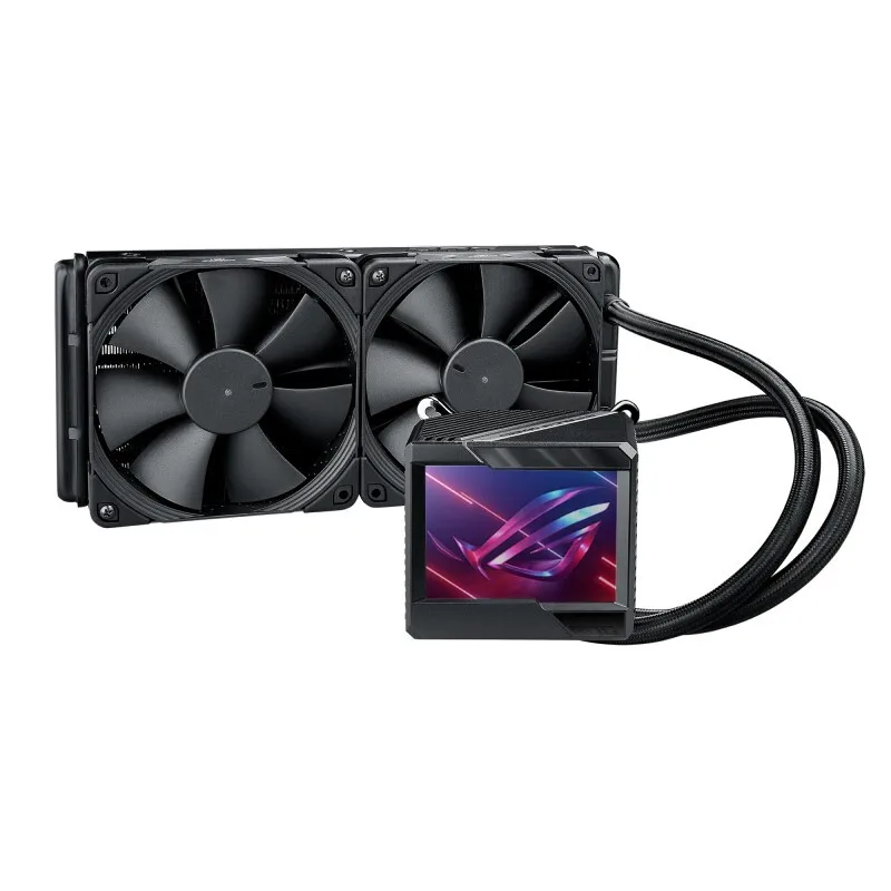 Как US ROG RYUJIN II 240, 2 вентилятора, встроенный радиатор водяного охлаждения, процессор 12-го поколения Asetek 7-го поколения, 3.5in, охлаждение процессора с ЖК-дисплеем