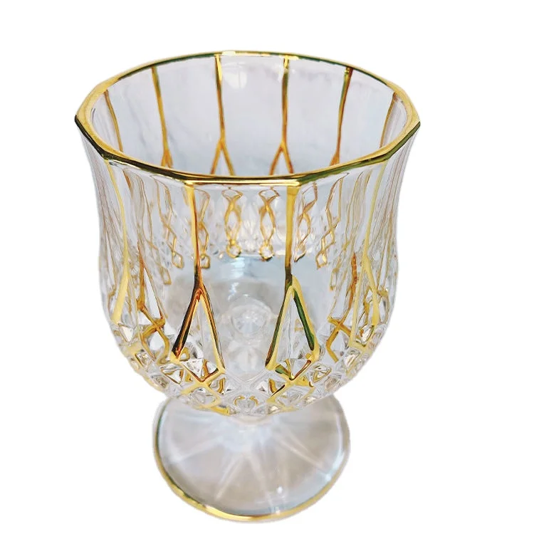 gift gold rim crystal hipster luxury high quality royal wine glass set wine bottle and wine glass tumbler gift set wineglass box