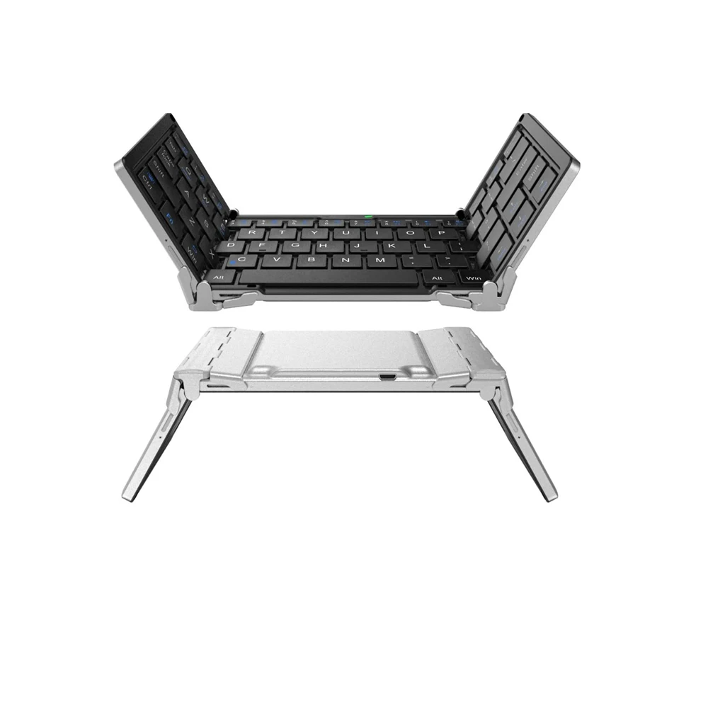 Портативная карманная трехскладная Беспроводная клавиатура из АБС-пластика BT 3,0