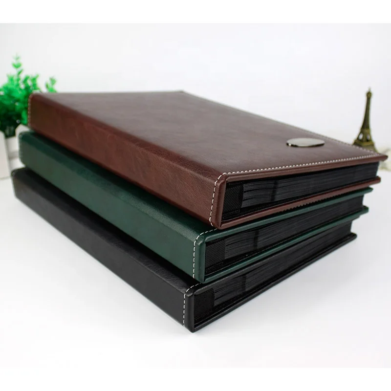 Leather cover PP pocket photo album 300 pockets slip in 4x6 photo albums