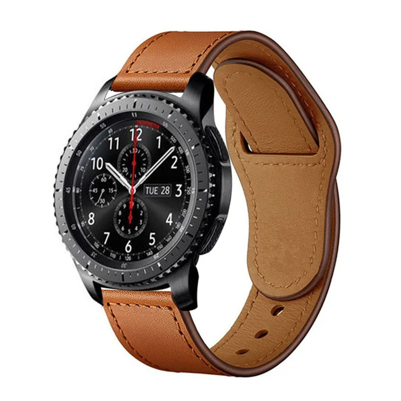 Ремешок кожаный для часов Gear S3 Frontier, браслет для Samsung Galaxy Watch 46 мм Huawei Watch Gt Amazfit Gtr 47 мм, 22 мм