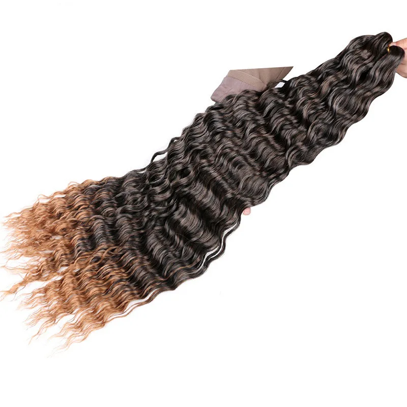 Deep Wave Crochet Hair Bohemian Style Deep Twist 20inch 28inch Synthetic Braid Ocean Wave Extension Crochet Deep Curly Hair