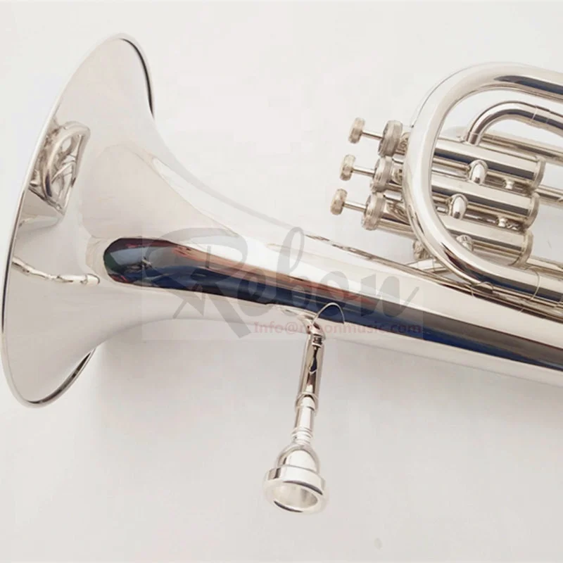 
Weifang Rebon B key Nickel Silver Baritone tuba with soft case 