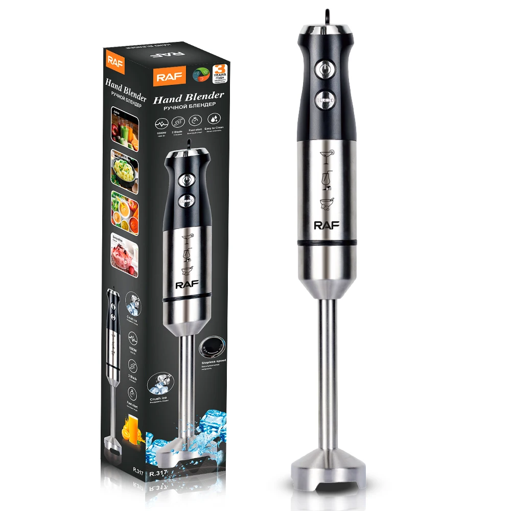 Electric Portable Stainless Steel Hand Held Stick Blender Ice Crush Mixer Immersion Hand Blender For Baby Food