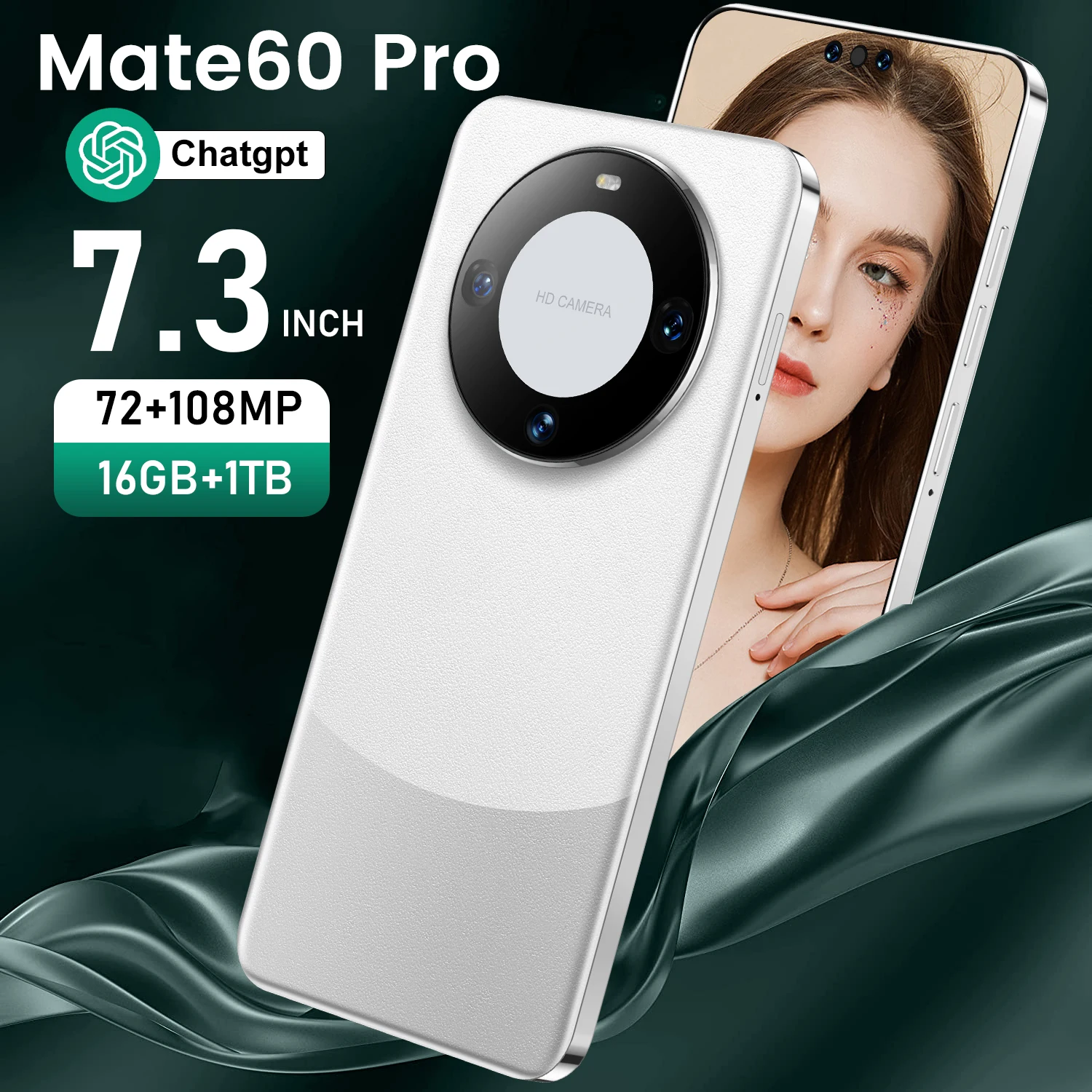 120Hz refresh rate phone dual sim card 5G phone gaming 5G smartphone New Arrival Mate 60 Pro 6.3-Inch smartphone