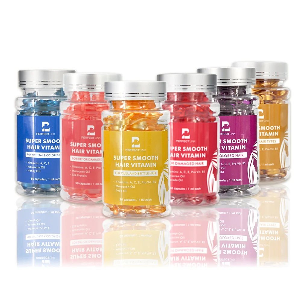 Private Label Hair Serum Vitamins A C E  Hair Care Repair Growth Oil Moisturizing Growth Hair Serum Vegan Oil Vitamin Capsules