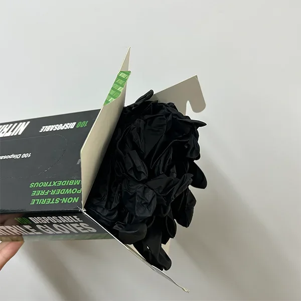 Black blue 100% nitrile gloves 9 inches barber tattoo shop beauty pink glove custom box latex free black nitrile gloves