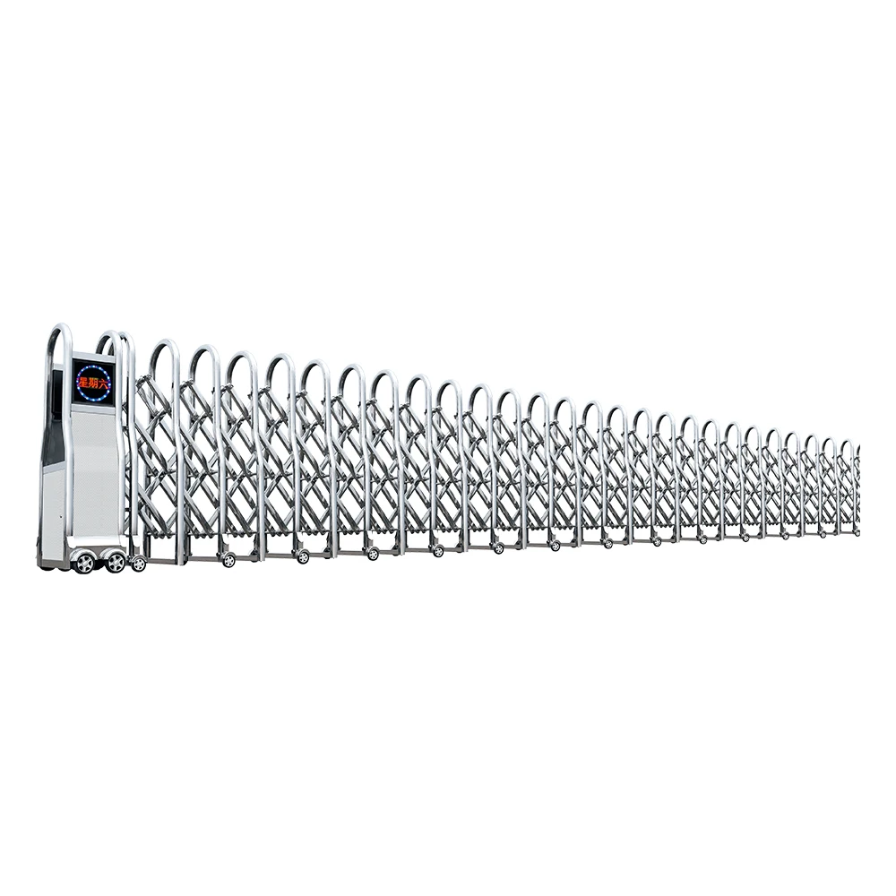 Retractable Fence Gate Entry Electric Folding Gate Aluminum Alloy Retractable Gate For Factory
