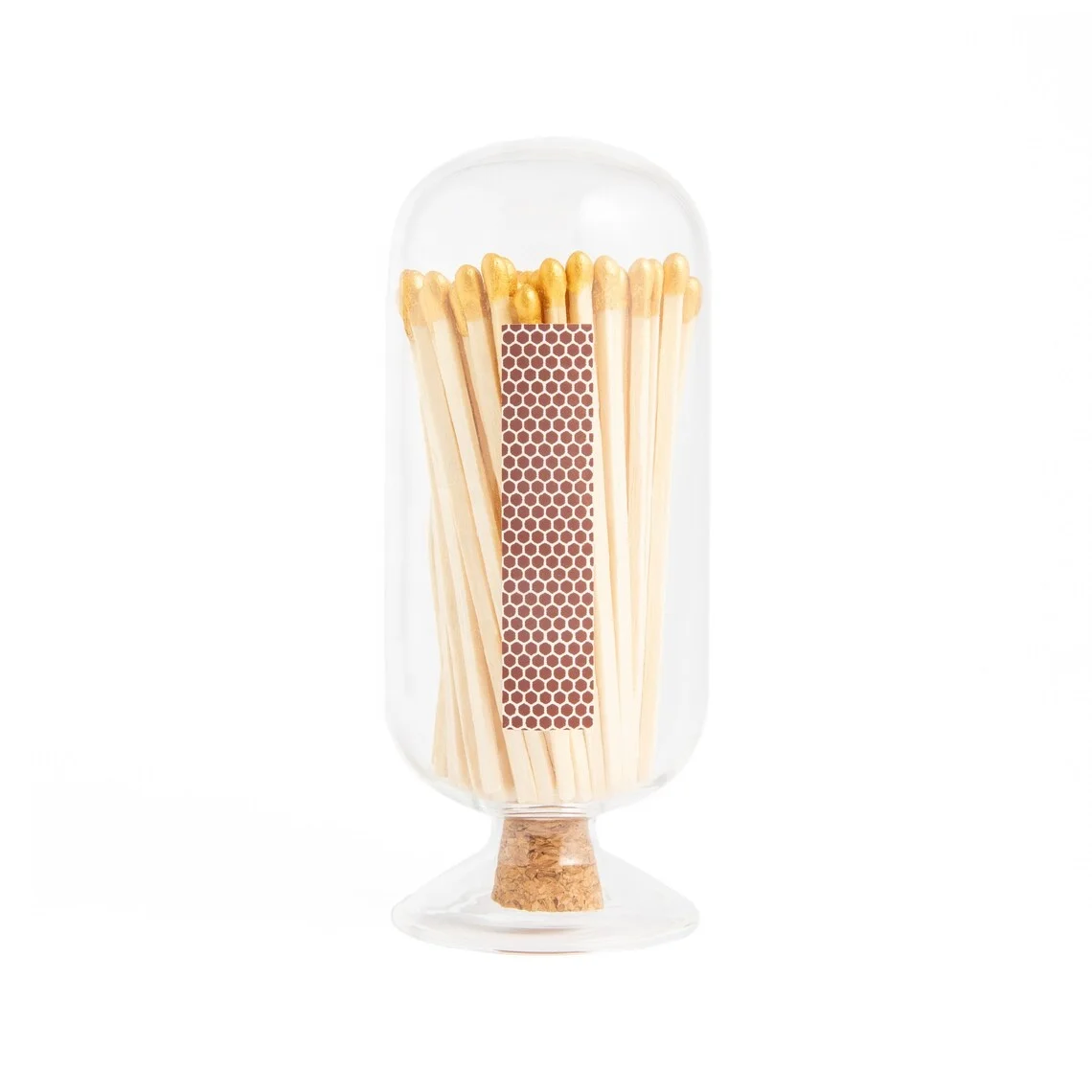 Hanukkah Mini Judaica Glass Match Cloche Bottle Matches in Glass Jar Color Match Holder For Jewish